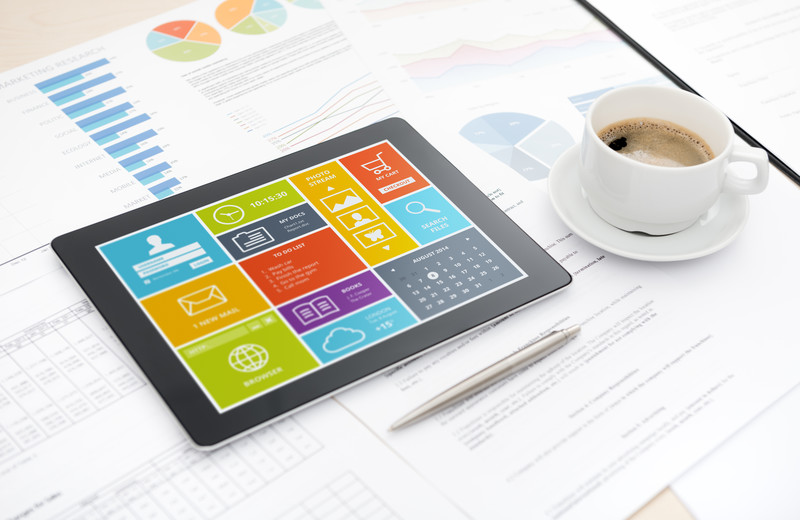 Web application on a tablet